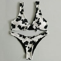 Push - up bikini set Odjeća Za plažu Brazilski Ženski kupaći kostim s kravljim printom kupaći kostimi tankini