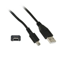 Mini USB 2. Kabel, crni, konektor za spajanje konektora za spajanje, noga