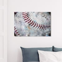Wynwood Studio 'Baseball Made' Sports and Teams Wall Art Canvas Print - Bijelo, crveno, 36 24