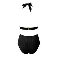 Ženski kupaći kostimi Bikini s prugastim printom kupaći kostim Ženske kratke hlače s naramenicama set od dva tankini