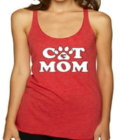 Divlja Bobbi najbolja mama mačka s šapom pop kultura Ženska majica bez rukava s troslojnom podstavom Vintage crvena
