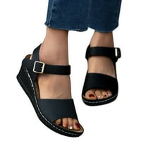 Daznico Žene cipele Žene sandale sandale sandale platforme klinasti papuče cool modne svestrane ribe usta prozračna