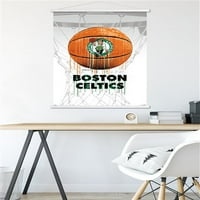Boston Celtics-plakat za kapljice u drvenom magnetskom okviru, 22.375 34