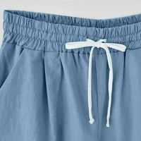 Fnohije kratke hlače za žene Kratke hlače Sport Sport Ljetni tisak Pet točaka velike veličine pamučno posteljine