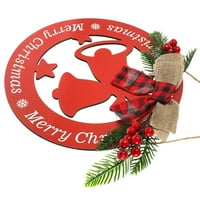 Božićni viseći znak drveni blagdanski ukras za prozor viseći zidni privjesak