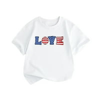 Odeerbi 4. srpnja Patriotska košulja za dječake dječaka Djevojke Čvrsta boja casual ljetni top Unise dojenčad