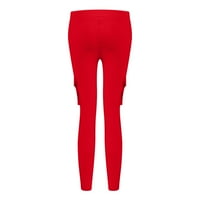 Levmjia Clearance hlače modne žene plus matični izvlačenje ležerne čvrste elastične džep struka labave hlače