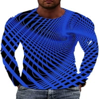 Avamo muški vrhovi majica s dugim rukavima 3d digitalni print majice muške modne bluze sportski osnovni tee zeleni