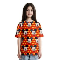 Majica sa smiješnim uzorkom Mikki Mouse & friends s okruglim vratom za djevojčice, dječake i odrasle, ležerni
