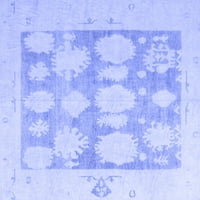 Tradicionalni tepisi tvrtke A. M., perivi u perilici rublja, četvrtasti, orijentalni, plavi, površine 8 stopa