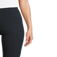 Vremenske i trupe za ženske ponte bootcut hlače s prednjim prorezom