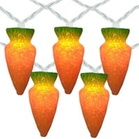 Set uskrsnih vijenaca od narančaste mrkve od 10 komada, bijela žica duga 7,25 Stopa