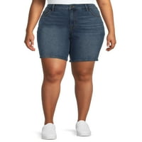 Terra & Sky Women's Plus veličine visoke kratke hlače Bermuda, 2-pack