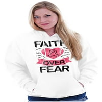 Vjera preko straha rak dojke Hoodie s vrpcom hoodie žene-a-line