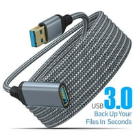 USB produžni kabel Grofry, široko kompatibilan s velike brzine prijenosa podataka, pletena USB3. Muški do ženski