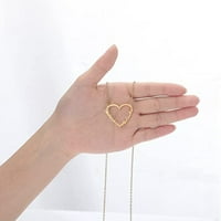 Prilagođeno ime ljubavno srce privjesak Personalizirano ime Heart Ogrlica za žene Valentinovo poklon zlato srebrno