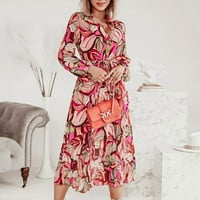 Ljetna Ženska haljina u donjem rublju-modna ležerna haljina s izrezom i printom u obliku slova u, nabrana haljina