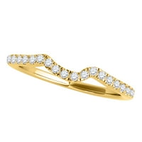 Zaručnički prstenovi za žene 1. Vjenčani set od smaragda i dijamanata Od 14 karata, žuto zlato od 4 zuba