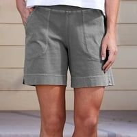 Kombinezon za žene, jednobojne rastezljive kratke hlače, putničke kratke hlače običnog kroja s džepovima, ljetne