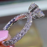 Pjenušava sterling srebro 14K zlato napunjeno bijelo plavo safir dijamantni prsten zaručnički prstenovi vjenčanica