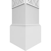 Ekena Millwork 8 W 8'H Obrtnica Klasični kvadrat Kolumna bez konusa Mozaic Fretwork W Mission Capital & Mission