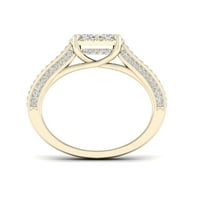 Zaručnički prsten od dijamanta od 34 karata od žutog zlata od 10 karata s klasterom od 10 karata