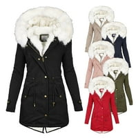 Puffer jakna Ženski kaput s bijelim ovratnikom toplo plus dolje ženske zimske kapute S-5xl