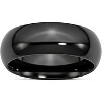 Titanski prsten s crnim poliranjem izrađen u SAD-u 9292-8.5