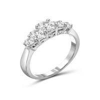 Dijamant 0. 3K srebrni prsten od bijelog kubičnog cirkonija za žene