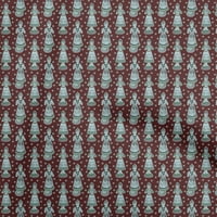Jednobojni pamučni Baptiste Kestenjasta tkanina materijal za haljinu Kalamkari Kathakali tkanina s otiskom širine