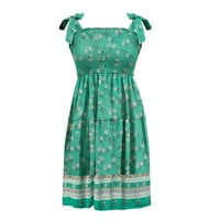 Ljetne haljine za žene Rasprodaja ispod $ $ minidress za žene Ženska boho ljetna haljina s cvjetnim printom, naramenice,