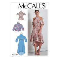 McCall uzorak za šivanje Miss vrhova i haljina-6-8-10-12-14