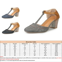Ženske sandale s potpeticama u obliku slova T, model pumpe, ljetne cipele za slobodno vrijeme