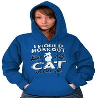 Luda mačka dame smiješne teretane trening hoodie dukserica žene Brisco brend 4x