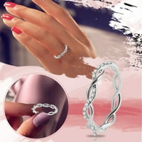 Ženski prsten od rhinestona vjenčani nakit prstenovi veličine 5 - poklon od legure prsta