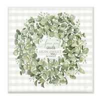 Stupell Industries Amazing Grace Kako slatko bujno zeleni biljni vijenac, 12, dizajn Cindy Jacobs