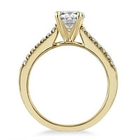 Ženski AGS certificirani karat TW dijamantni prsten u 14k žutom zlatu
