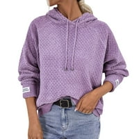 Predimenzionirani džemperi za žene plus veličine kapuljača džemper za vuču novi čvrsti pulover casual džemper