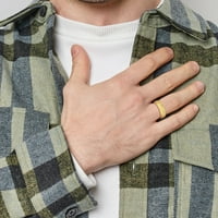Muški zaručnički prsten od 14k žutog zlata s rešetkastim dizajnom