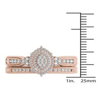 Imperial 1 2CT TDW Diamond 14K ružičasti zlatni marquise klaster halo vintage stil Bridal set