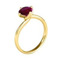 AoneJewelry 0. Karat okrugli oblik stvoren rubin draguljski zaručnički prsten zaručnički prsten žene izrađene