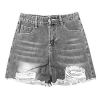 Kratke traperice za žene rupa visoko vitki ljetni struk povremene hlače