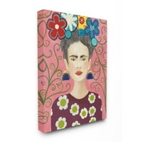 Frida Modni Dizajner slika s uzorkom pink super platno zidna umjetnost Regina Moore