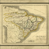 Galerijski plakat 24, M. 36, Nova Karta Brazila, 1821