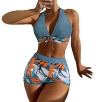 Žene s kupaćim kostima visoki struk dna visoki struk bikini sets visoki izrezan dva kupaćeg kostima za žene tankini