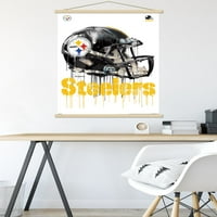 Zidni poster Pittsburgh Steelers-kaciga s kapaljkom u magnetskom okviru, 22,37534