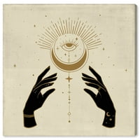 Wynwood Studio Canvas Celestial Hands duhovna i religiozna astrologija zidna umjetnost platno tisak zlata 12x12