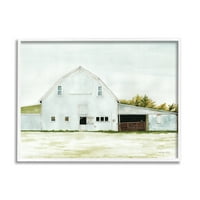 Ed. seoska štala seoska Farma Terensko pejzažno slikarstvo u bijelom okviru umjetnički tisak na zidu, dizajn Cindi