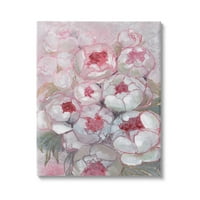 Stupell ružičasti obris cvjetnog božura apstraktna botanička i Cvjetna galerija slika omotano platno ispis zidne