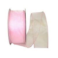 Papirna prozirna žičana traka, dvorišta, ružičasta, 1 pakiranje